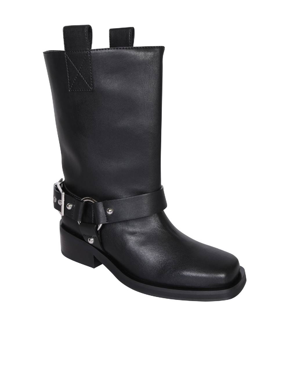 GANNI  Stivaletti Neri in Pelle Riciclata GANNI per Donna Moda