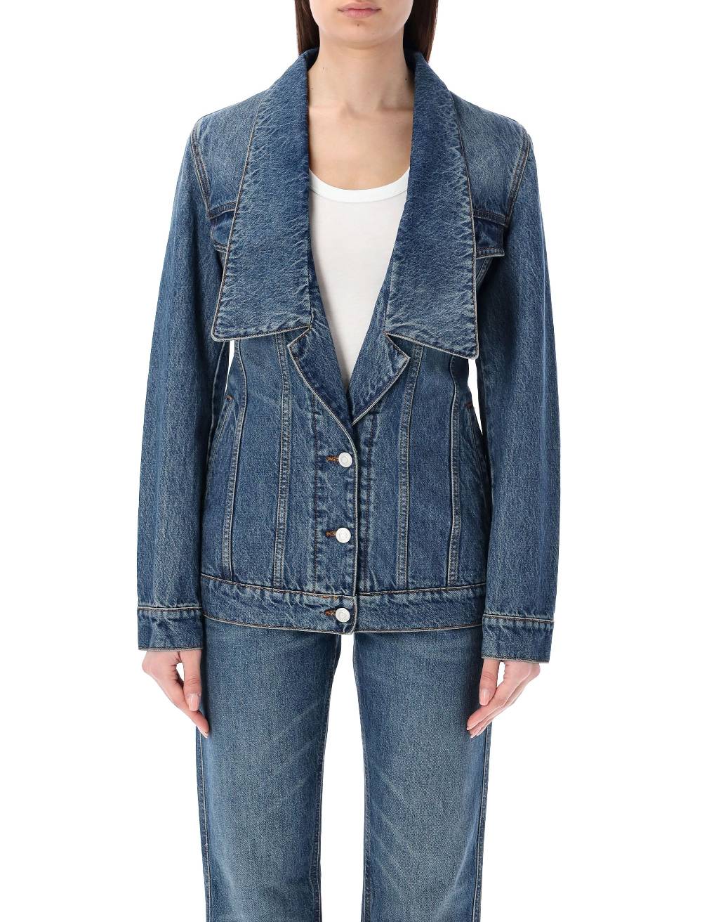 COPERNI  Giacca di Jeans Azzurra da Donna Sartoriale Coperni