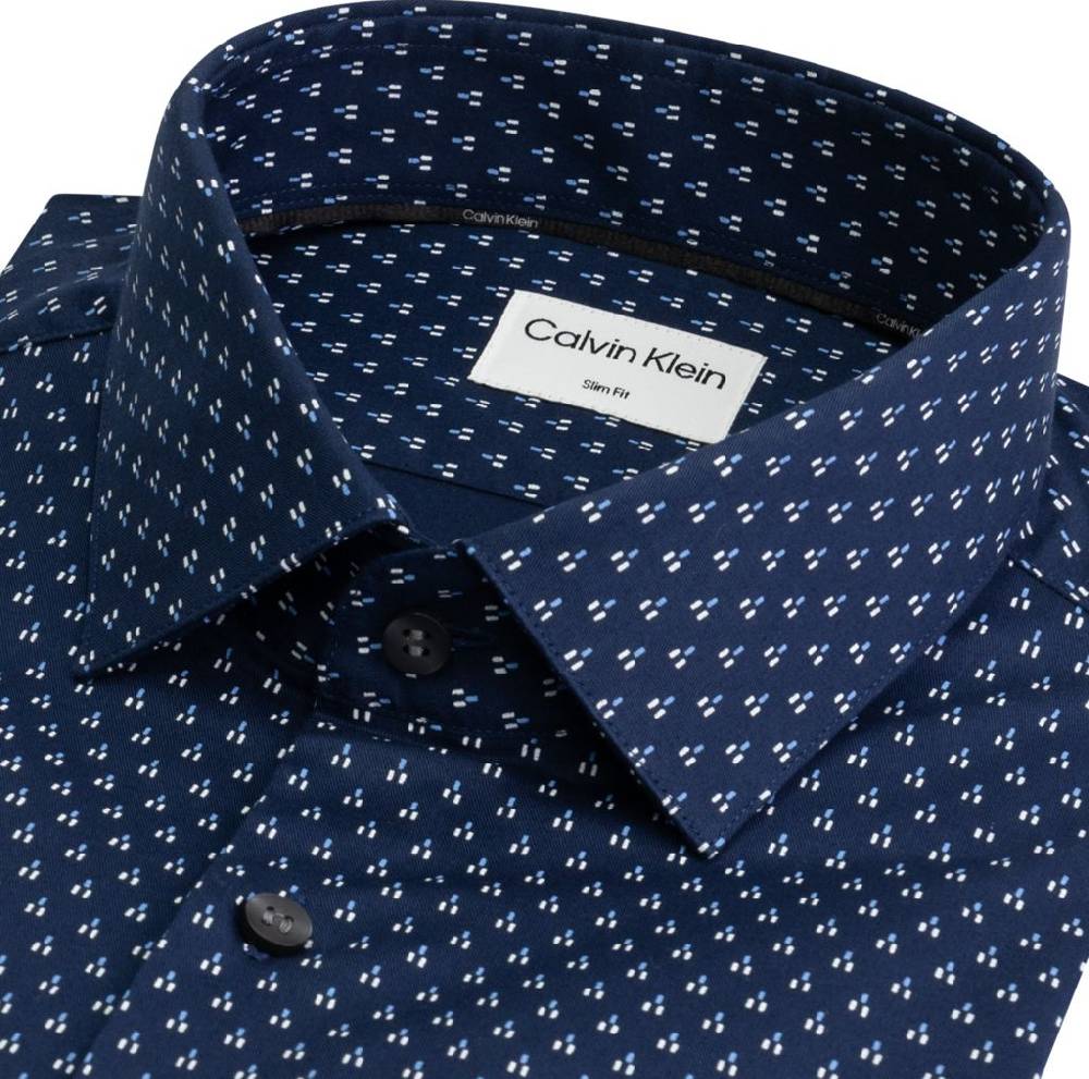 CALVIN KLEIN  Camicia Uomo Calvin Klein Blu in Cotone Shopping online