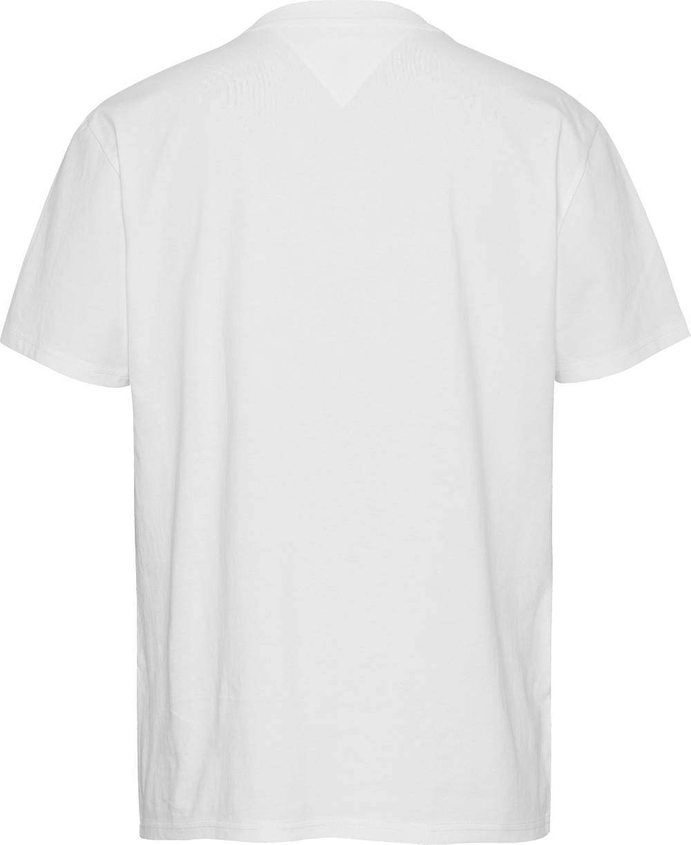 TOMMY JEANS  T-Shirt da Uomo Tommy Jeans Bianca in Cotone con Girocollo Vendite stagionali
