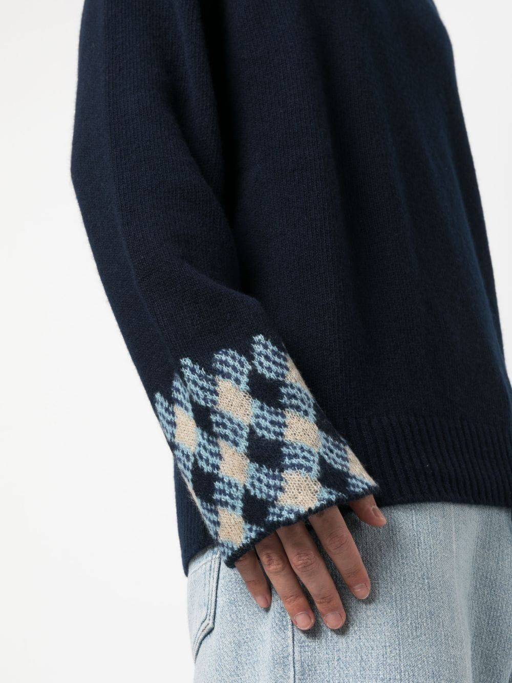 ETRO  Maglione ETRO Blu Uomo in Lana Vergine con Scollo a C Smaltimento dello stoccaggio