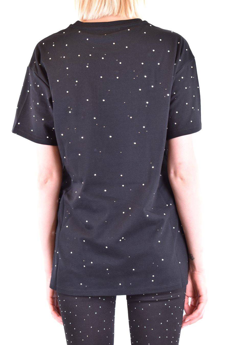 PHILIPP PLEIN  T-Shirt Nera in Cotone con Decorazioni in Vetro di Philipp Plein per Donna Offerte giornaliere