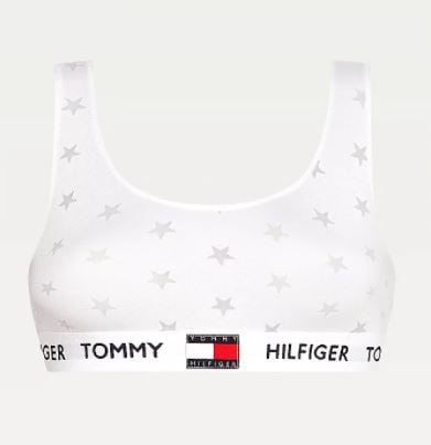 TOMMY JEANS  Reggiseno Bralette Bianco in Cotone Tommy Jeans - Intimo Donna Super Saving Price