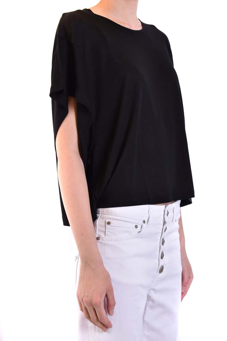 DONDUP  T-Shirt Donna in Cotone Nero DONDUP Offerta settimanale