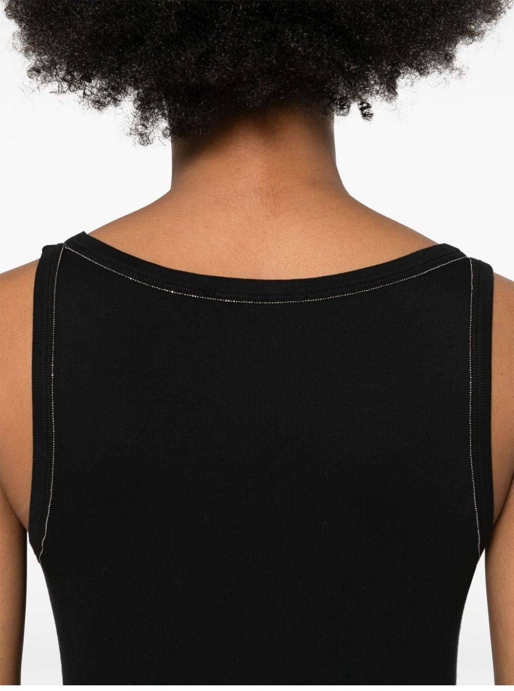 FABIANA FILIPPI  Maglia Nera Fabiana Filippi - Camicetta in Cotone Elasticizzato da Donna Ritorno libero