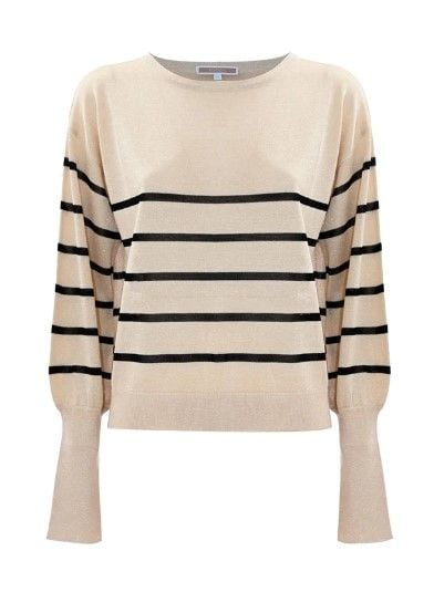 KOCCA  Maglione a Righe Dorate KOCCA - 95% Viscosa 5% Metallico Donna Ultimi tre giorni