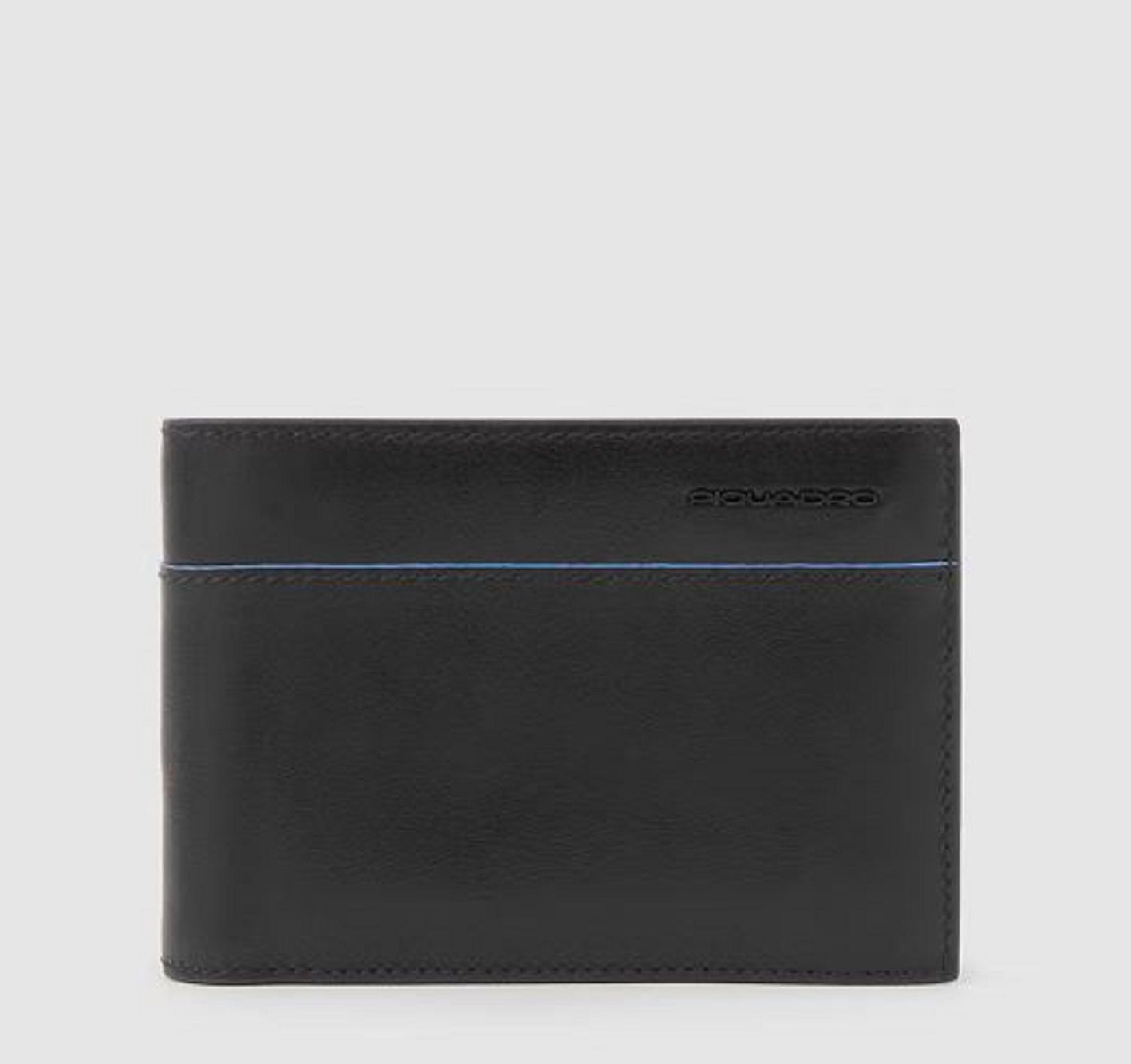 PIQUADRO Portafoglio Piquadro Uomo in Pelle Nera con Porta Carte e Portamonete
