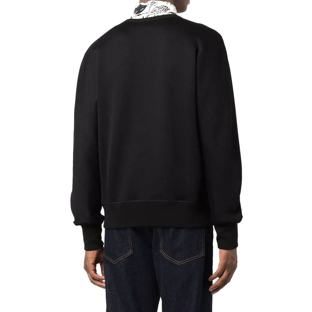 ALEXANDER MCQUEEN  Felpa Logo Cotone Nera Alexander McQueen Uomo Fino al 55% di sconto