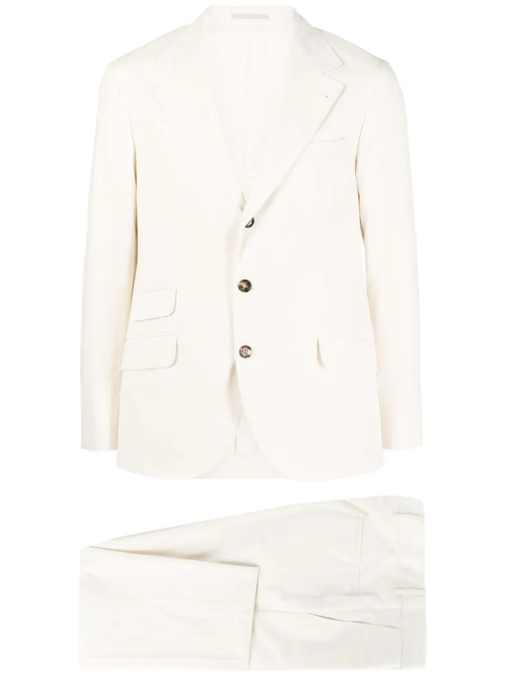 BRUNELLO CUCINELLI  Abito da Uomo Leisure Bianco BRUNELLO CUCINELLI - Mistocotone 95%