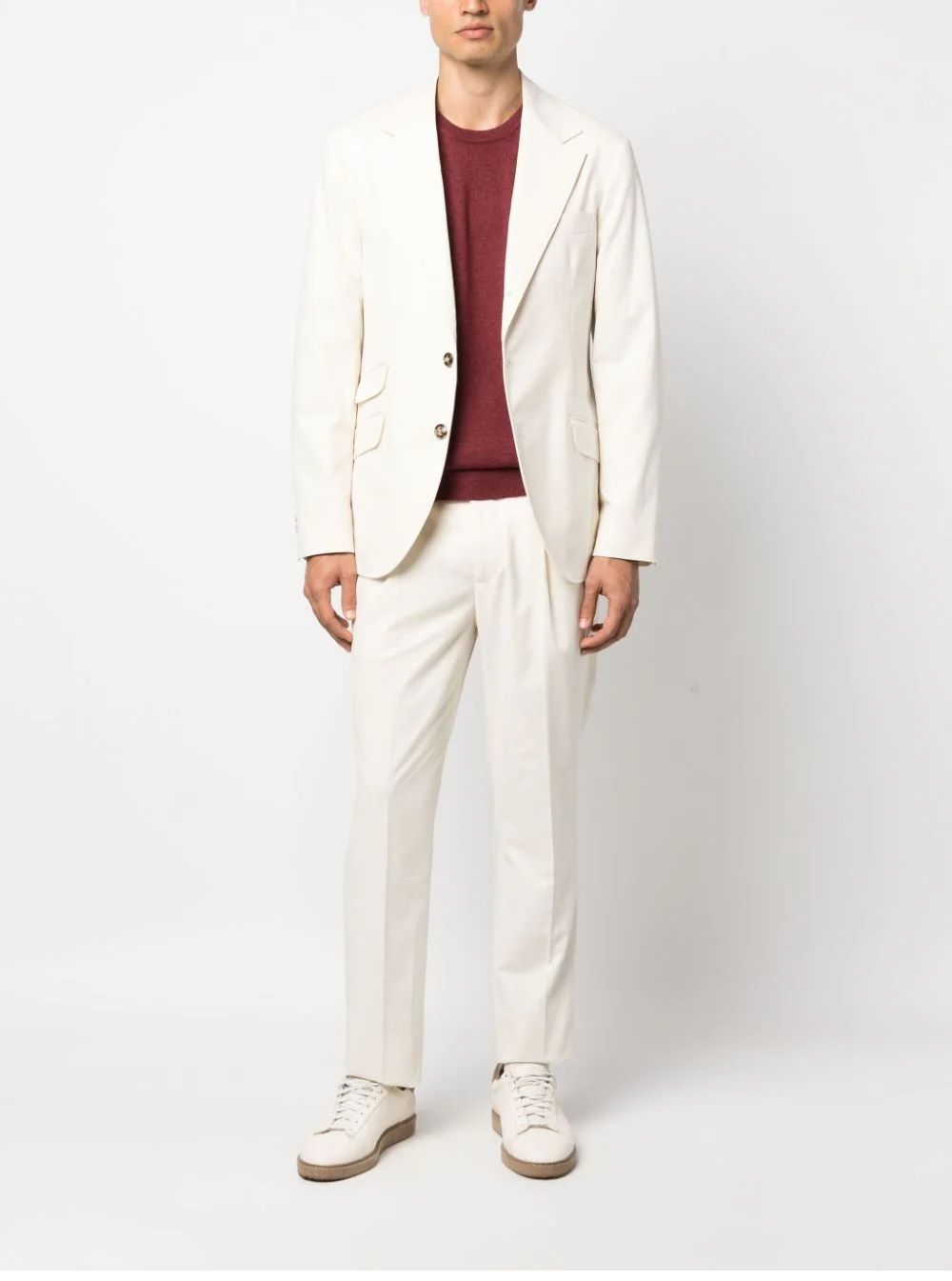 BRUNELLO CUCINELLI  Abito da Uomo Leisure Bianco BRUNELLO CUCINELLI - Mistocotone 95% Enormi sconti