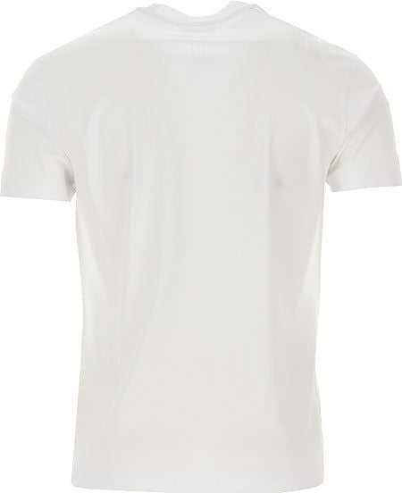 EMPORIO ARMANI  T-Shirt Logo Emporio Armani Bianca in Lyocell e Cotone per Uomo In vendita