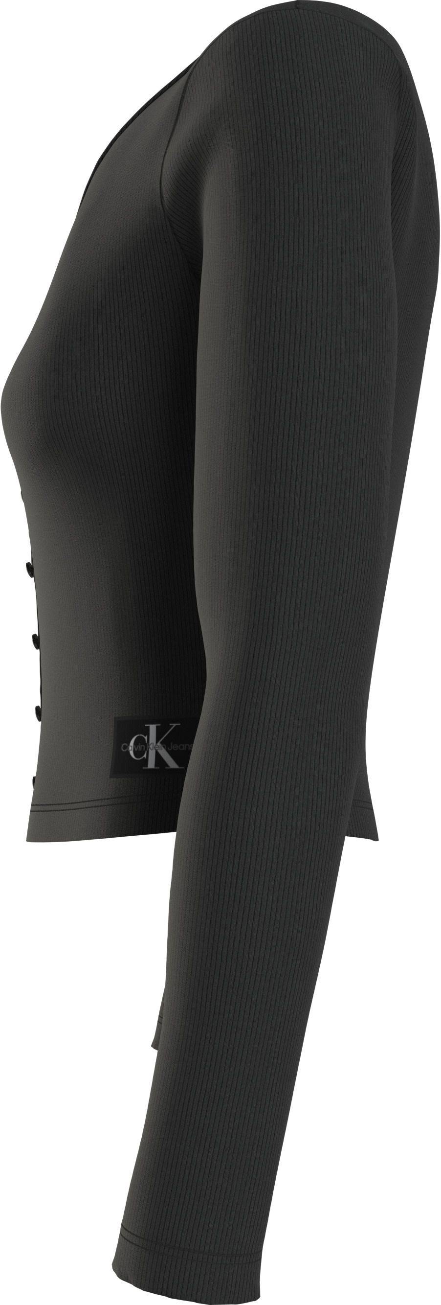 CALVIN KLEIN  Maglietta a Maniche Lunghe Nera Calvin Klein da Donna Duty-free