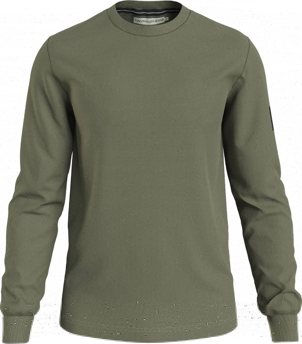 CALVIN KLEIN Felpa di Cotone Verde Calvin Klein - Abbigliamento Casual Uomo