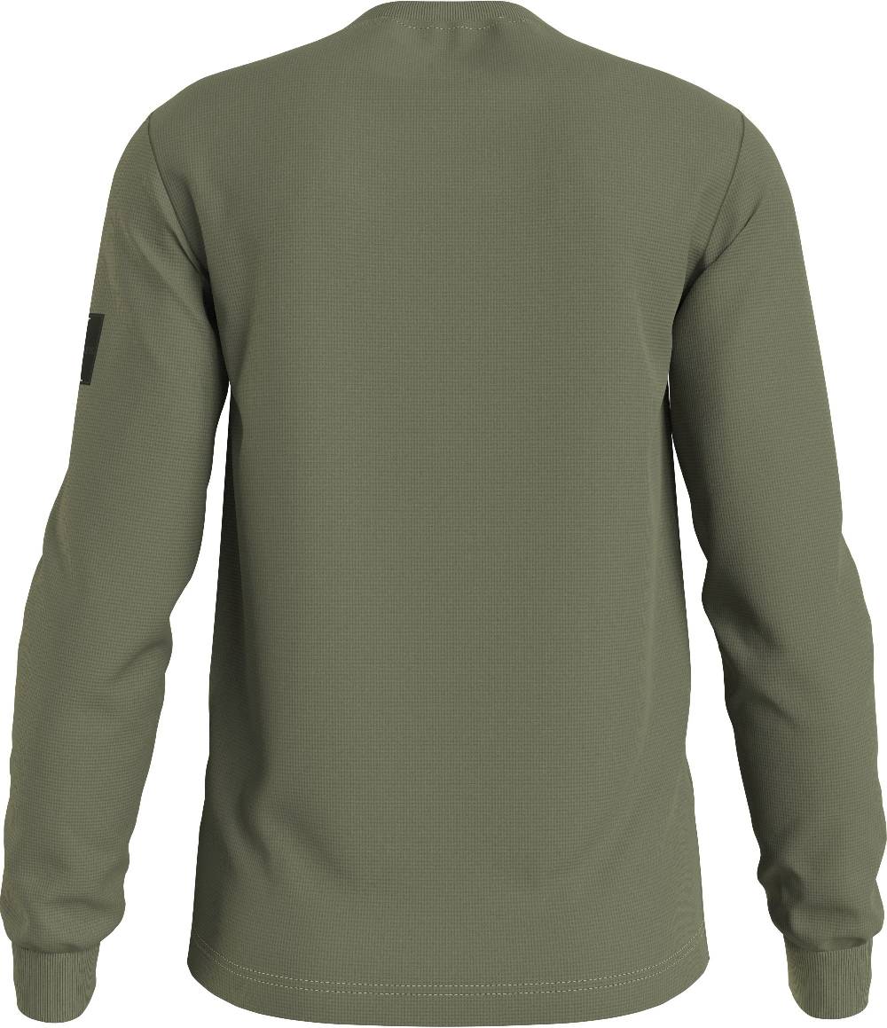 CALVIN KLEIN  Felpa di Cotone Verde Calvin Klein - Abbigliamento Casual Uomo Sconti questo mese