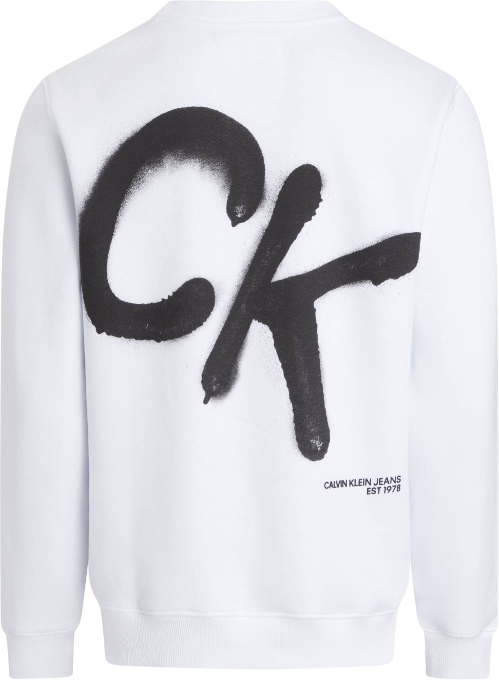 CALVIN KLEIN  Felpa con Cappuccio Bianca in Cotone Misto Calvin Klein Uomo Nuovo