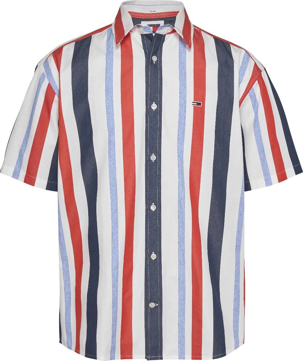 TOMMY JEANS  Camicia a Righe Multicolor in Cotone Tommy Jeans Qualità Garantita