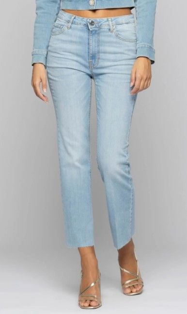 KOCCA  Jeans Donna Blu a Gamba Dritta in Cotone Elasticizzato KOCCA Presa
