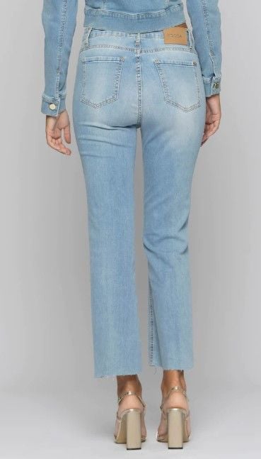 KOCCA  Jeans Donna Blu a Gamba Dritta in Cotone Elasticizzato KOCCA Presa