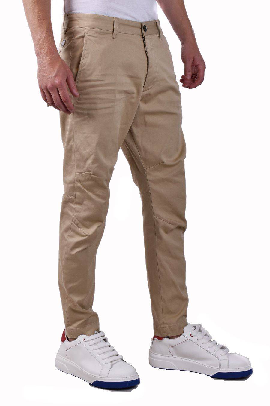 DSQUARED2  Pantaloni Uomo Cotone DSQUARED2 Color Sabbia del Deserto Offerta