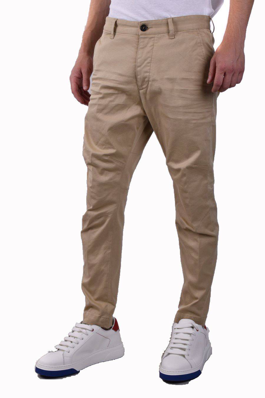DSQUARED2  Pantaloni Uomo Cotone DSQUARED2 Color Sabbia del Deserto Offerta