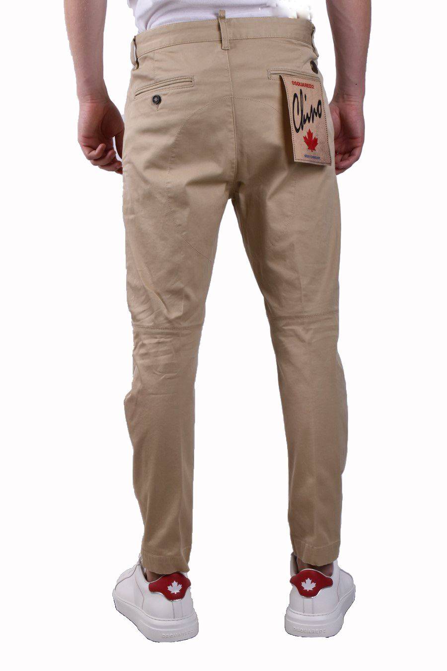 DSQUARED2  Pantaloni Uomo Cotone DSQUARED2 Color Sabbia del Deserto Offerta