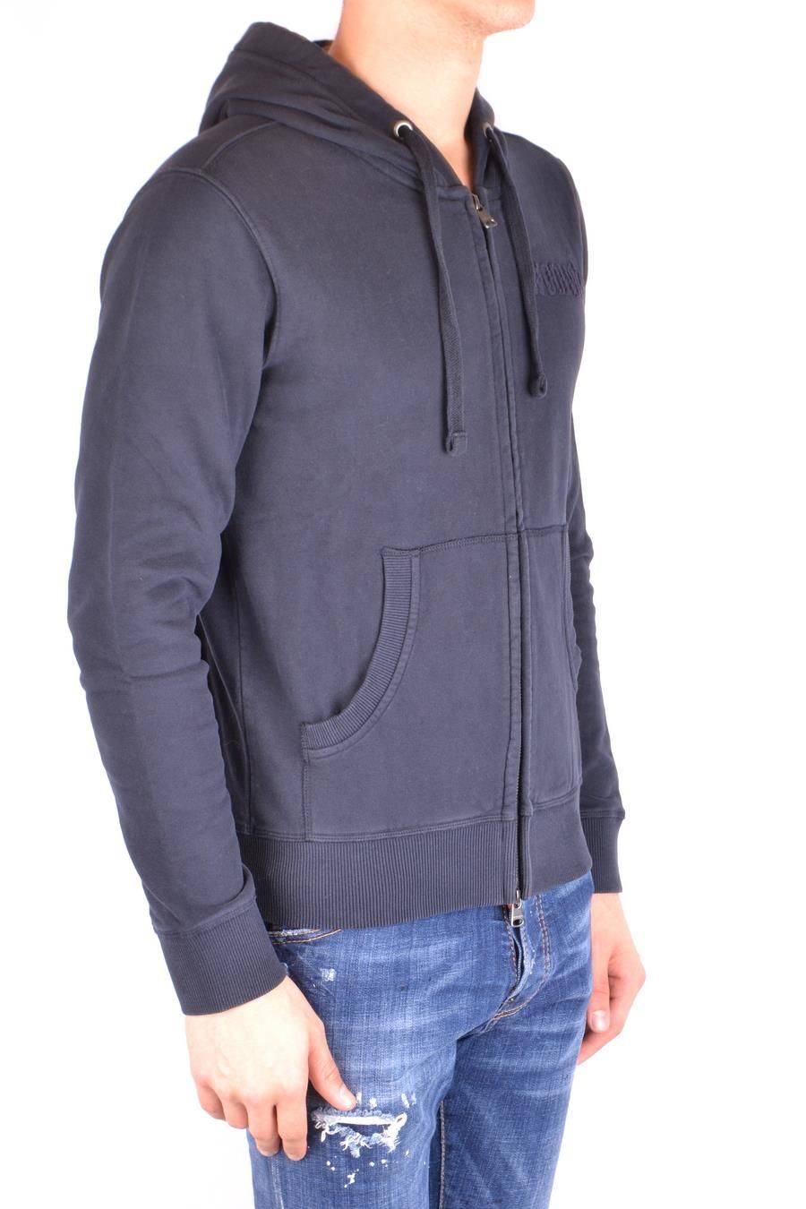 WOOLRICH  Felpa Blu in Cotone Woolrich da Uomo Online