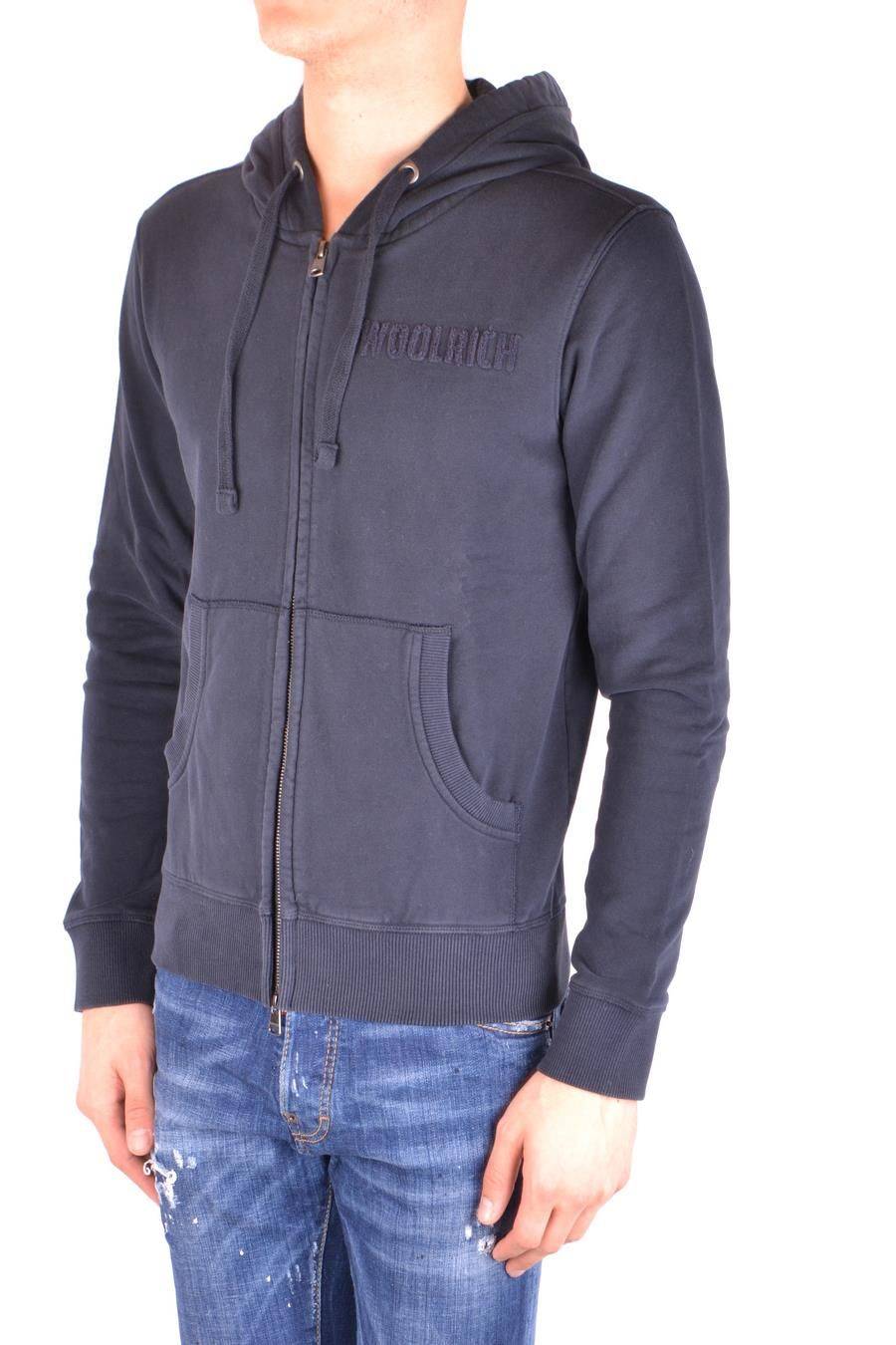 WOOLRICH  Felpa Blu in Cotone Woolrich da Uomo Online