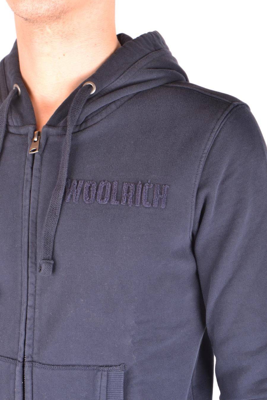 WOOLRICH  Felpa Blu in Cotone Woolrich da Uomo Online