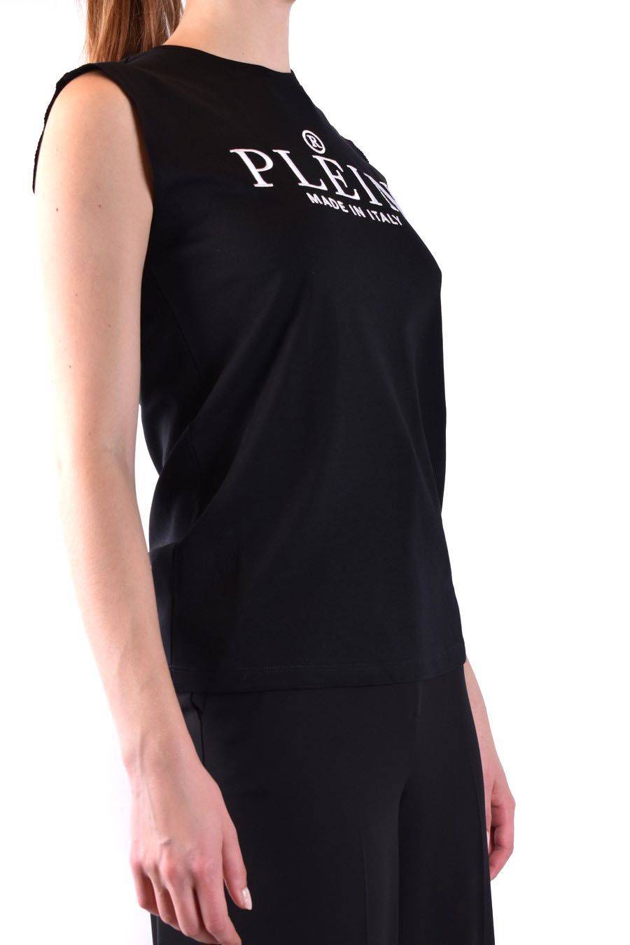 PHILIPP PLEIN  Elegante Top Nero in Cotone Philipp Plein per Donna Outlet