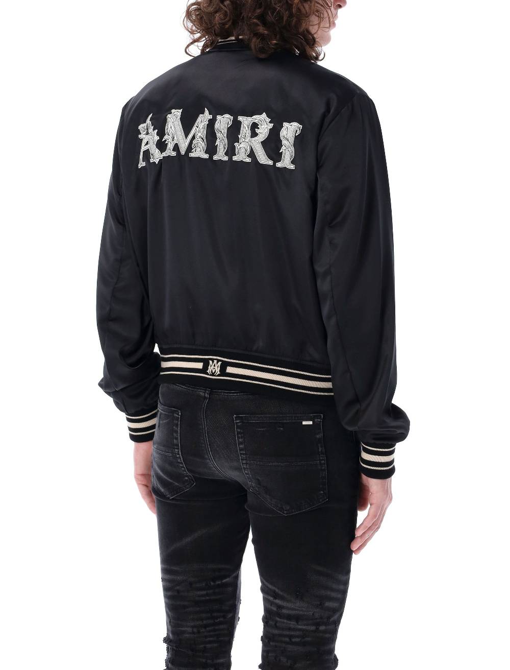 AMIRI  Giacca Bomber Nera MA Logo da Uomo AMIRI Saldi