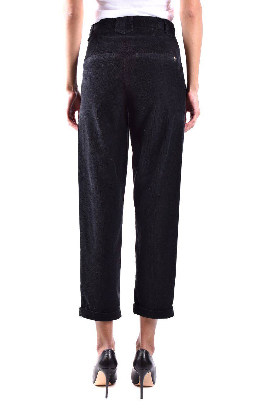 DONDUP  Pantaloni Neri in Cotone Stretch DONDUP da Donna Offerte