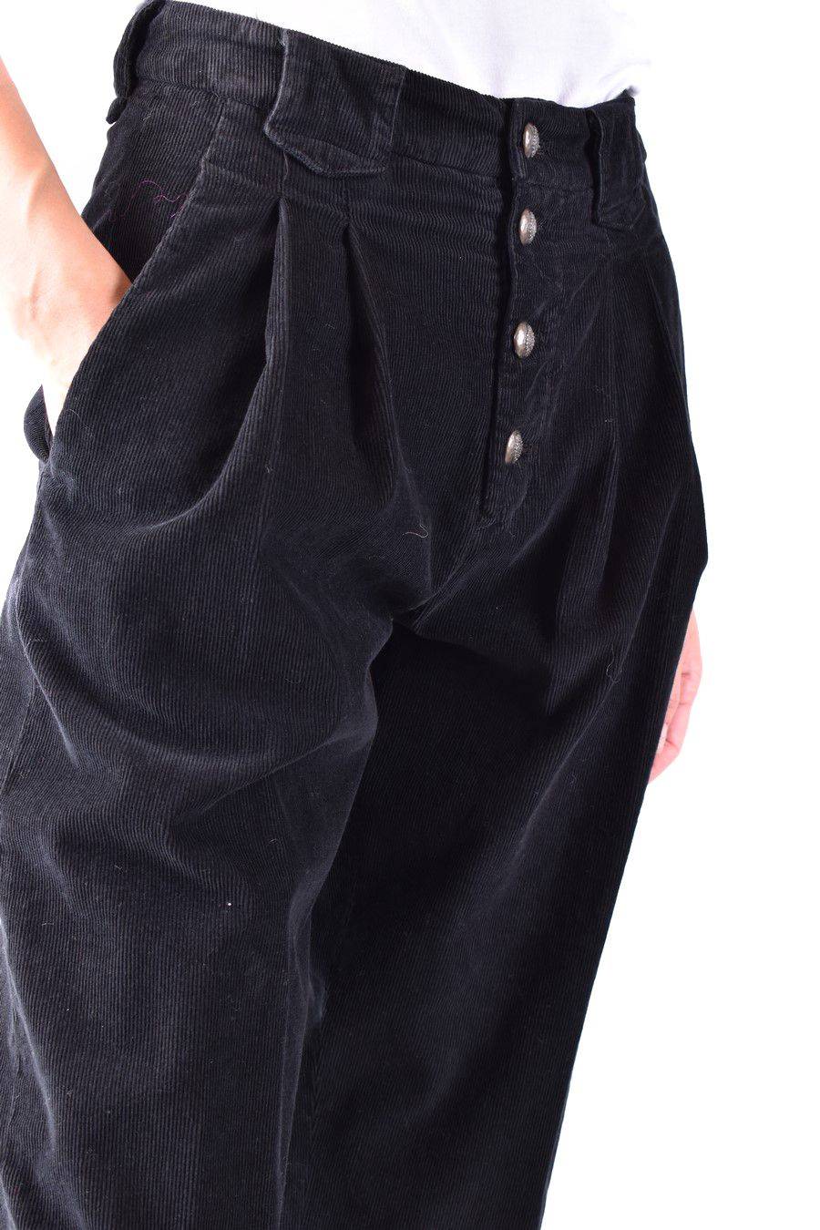 DONDUP  Pantaloni Neri in Cotone Stretch DONDUP da Donna Offerte