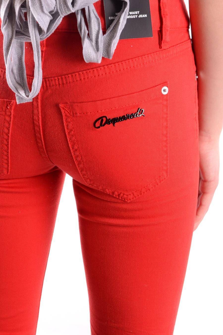 DSQUARED2  Jeans Rossi Skinny DSQUARED2 da Donna - Elasticizzati Comodi Moda