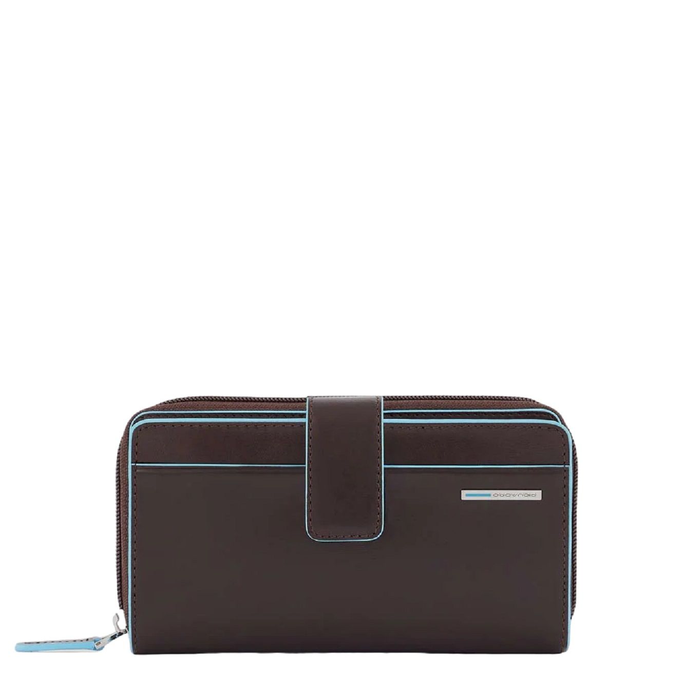 PIQUADRO Portafoglio Donna in Pelle Marrone Scuro Piquadro con Portamonete