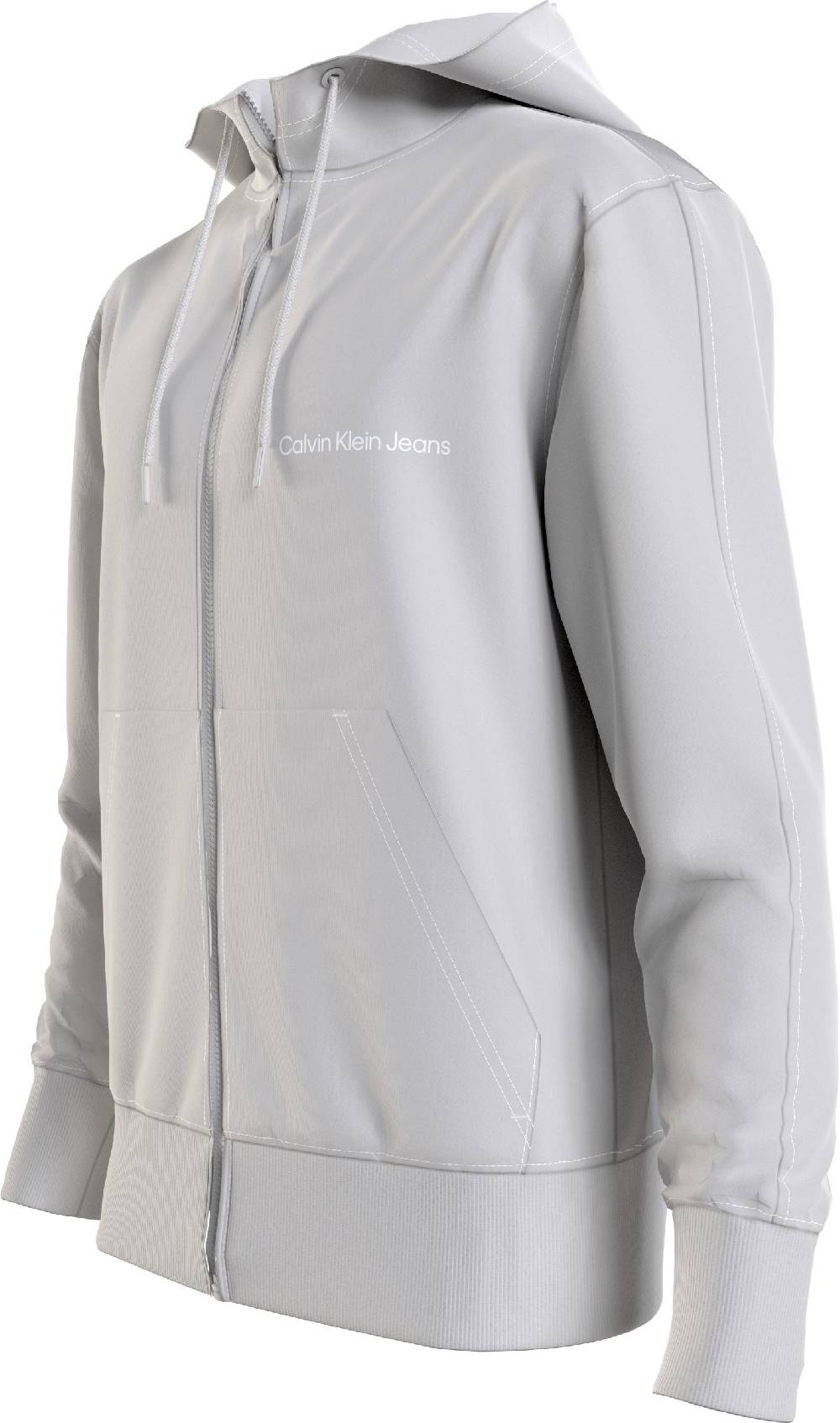 CALVIN KLEIN  Felpa con Cappuccio Grigia Calvin Klein in Cotone Uomo Flash Sale