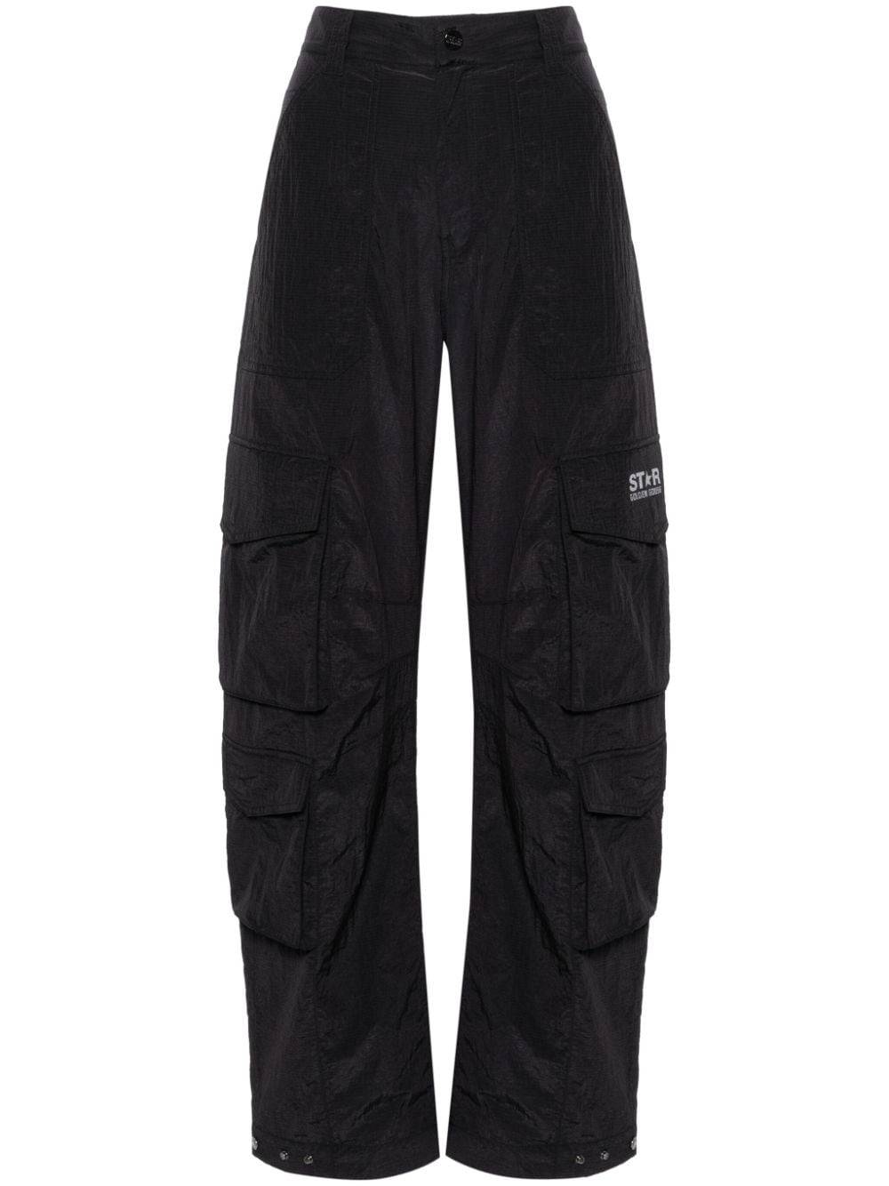 GOLDEN GOOSE  Pantaloni Neri in Nylon Golden Goose per Donne