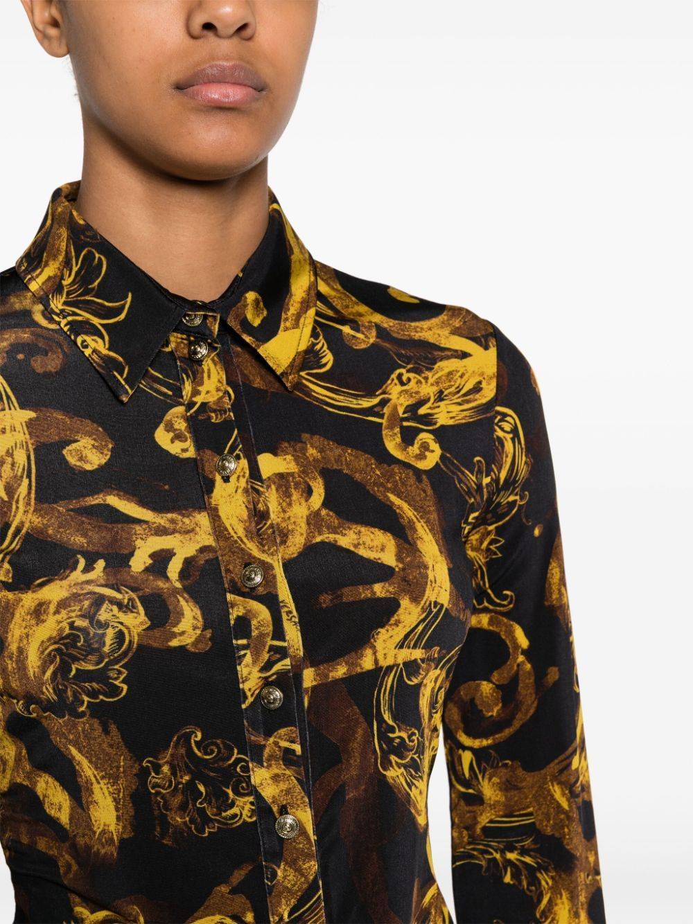 VERSACE JEANS COUTURE  Camicia Nera Versace Jeans Couture da Donna Cyber Monday