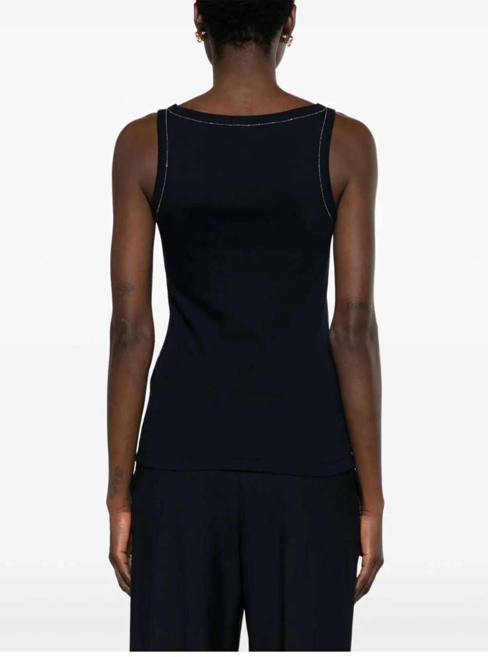 FABIANA FILIPPI  Top da Donna Nero in Cotone e Elastan Fabiana Filippi Offerte esclusive