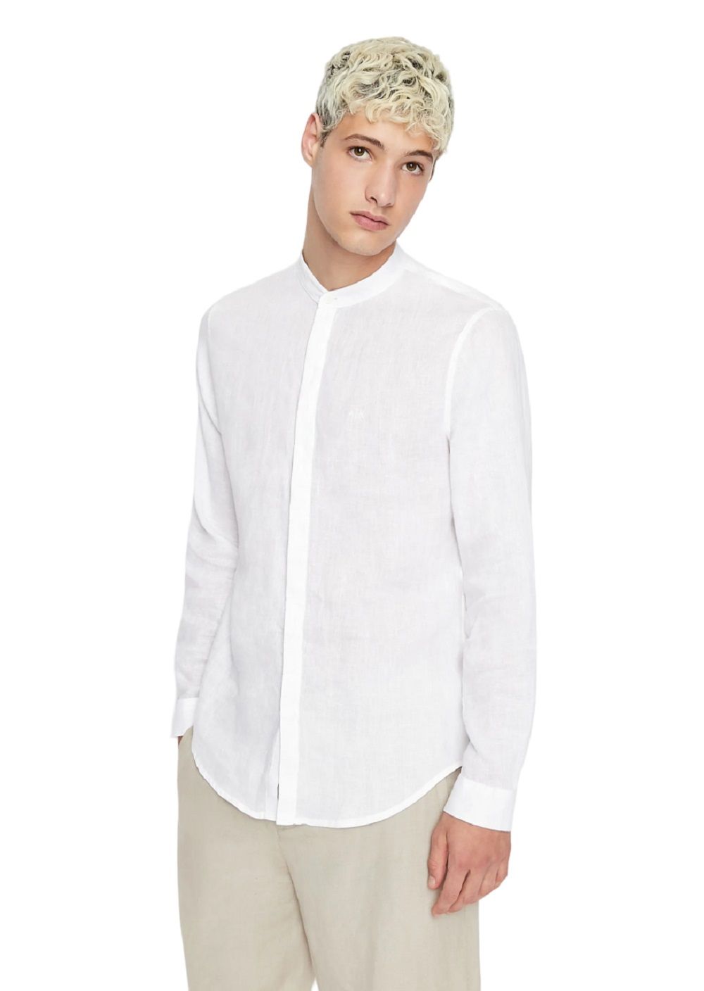 ARMANI EXCHANGE  Camicia di Lino Bianca Uomo Armani Exchange Lightning offer
