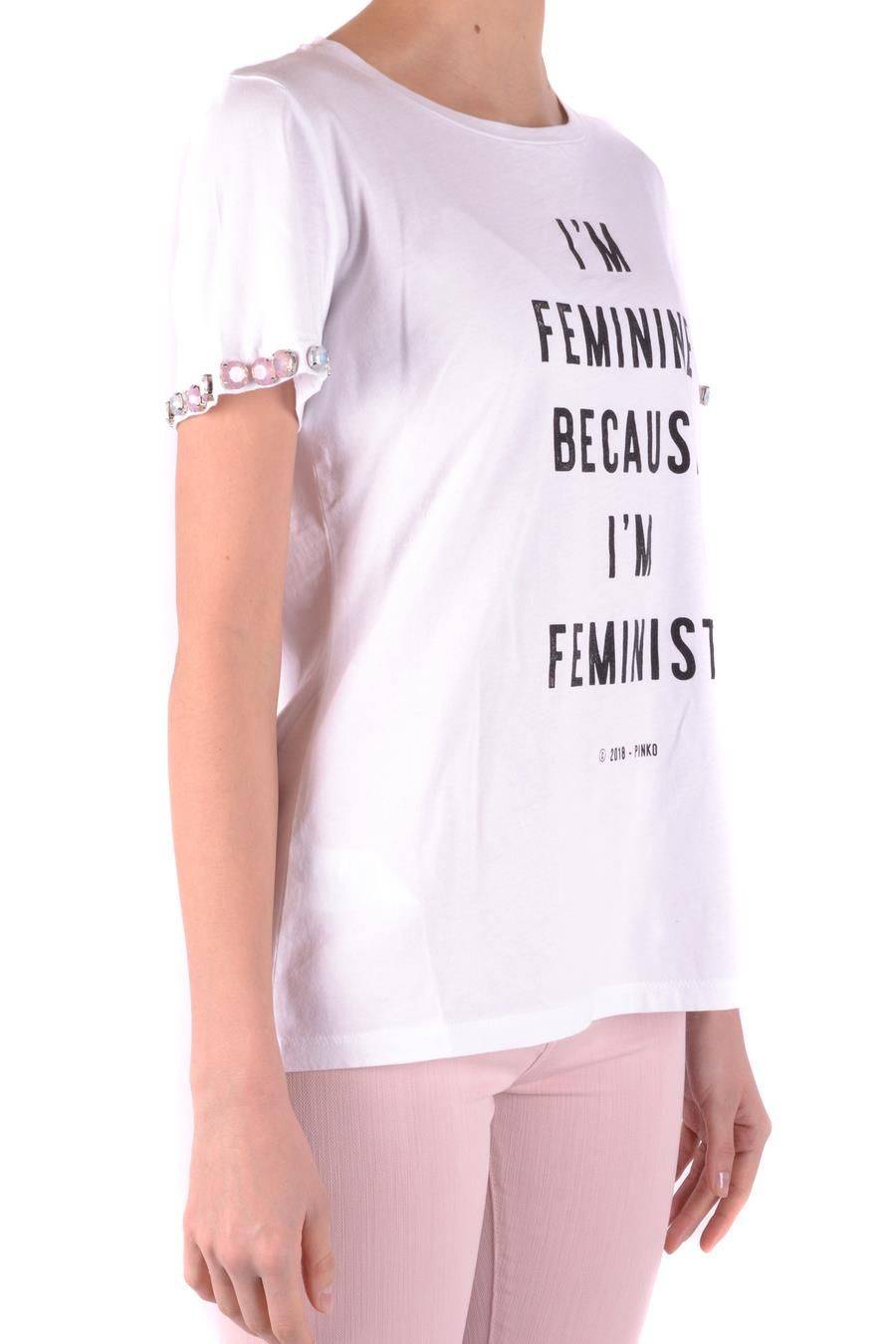 PINKO  T-Shirt PINKO Bianca in Cotone 100% per Donna Enormi risparmi