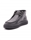 CLARKS Polacco casual uomo CLARKS TORHILL HI BLK LEA in pelle Prezzo basso
