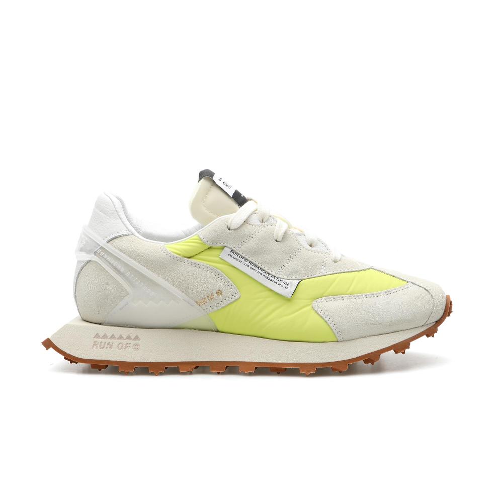 RUN OF Lime/B sneakers in pelle scamosciata e nylon color lime Prezzo di fabbrica