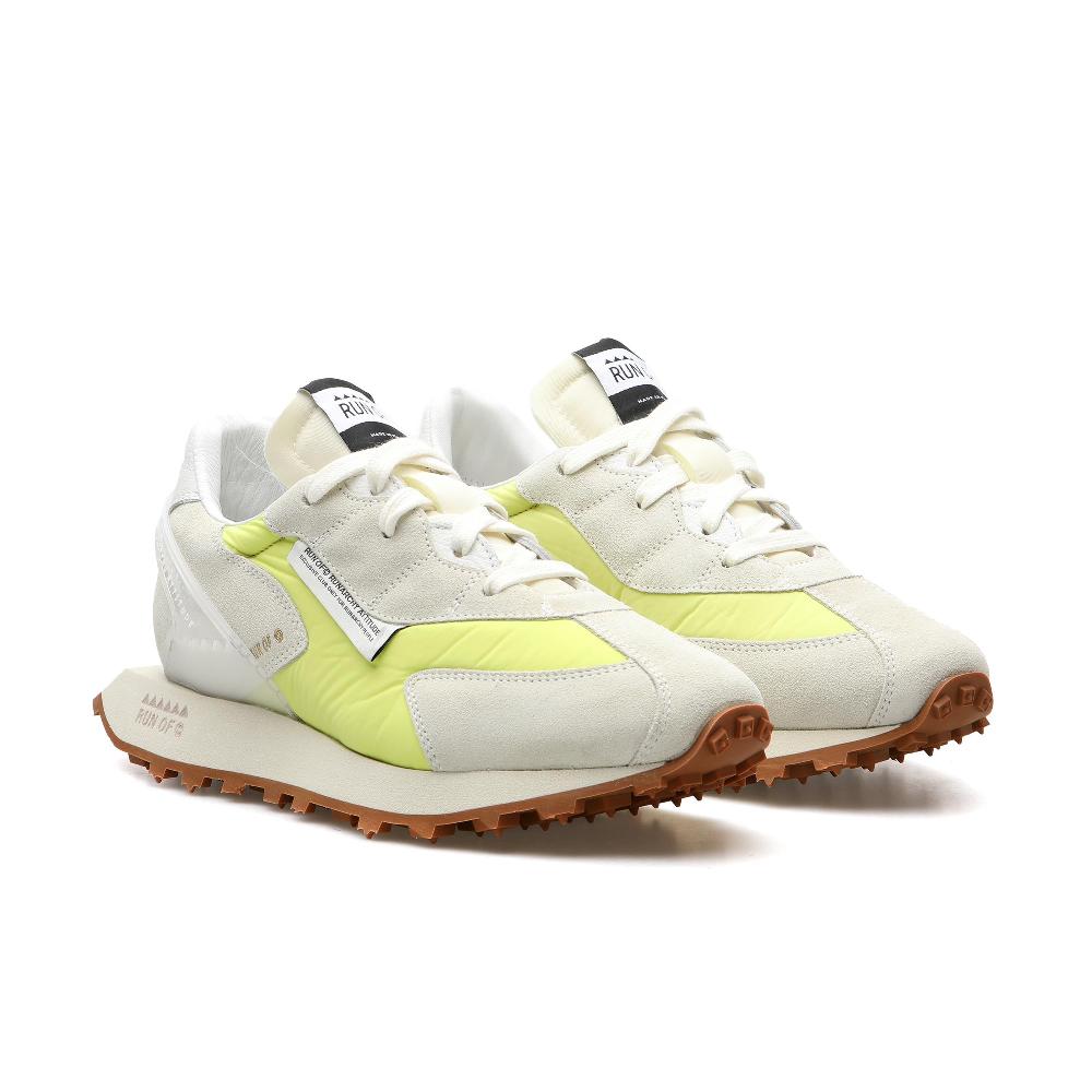 RUN OF Lime/B sneakers in pelle scamosciata e nylon color lime Prezzo di fabbrica