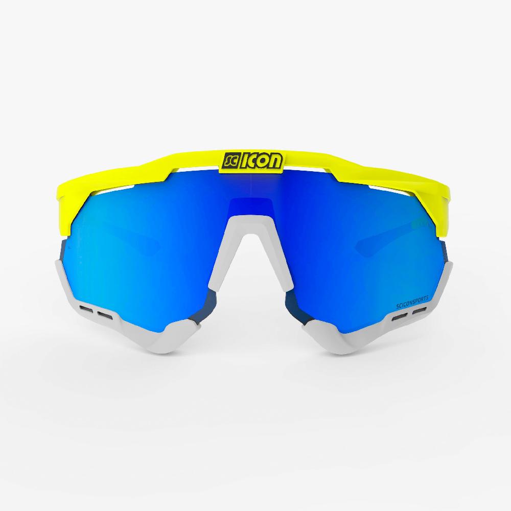 Scicon Aeroshade XL Occhiali Ciclismo Giallo Fluo/Blu Hotsell