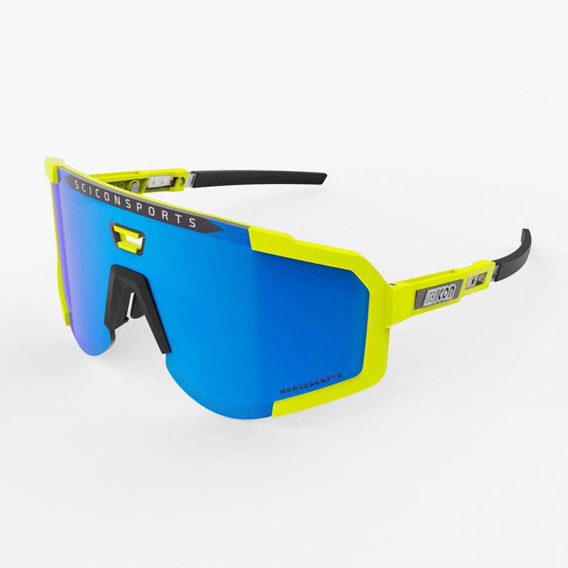 Scicon Occhiali Sportivi Aeroscope Giallo Fluo/Blu