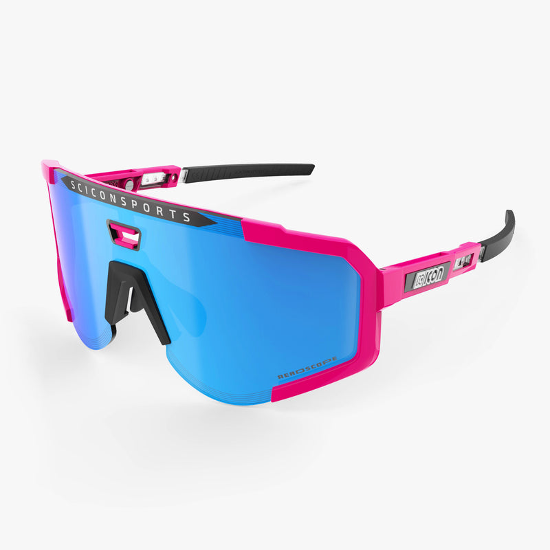 Scicon Occhiali Sportivi Aeroscope Rosa Fluo/Blu