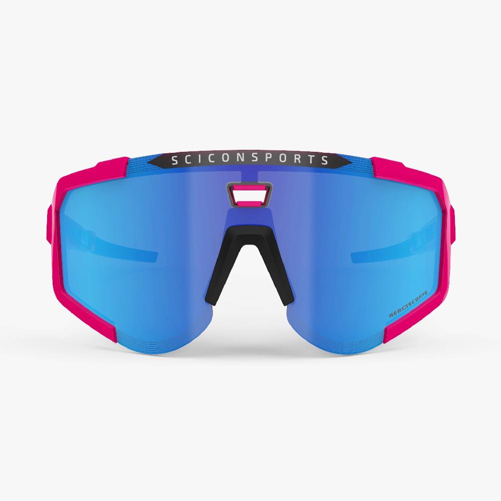 Scicon Occhiali Sportivi Aeroscope Rosa Fluo/Blu Moda
