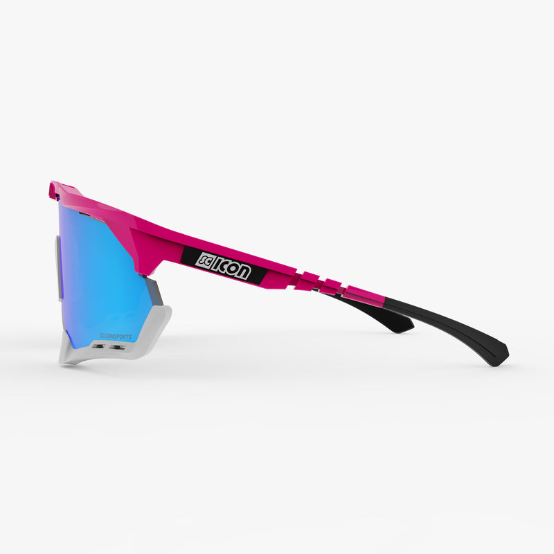 Scicon Aeroshade XL Occhiali Ciclismo Rosa Fluo/Blu 2025