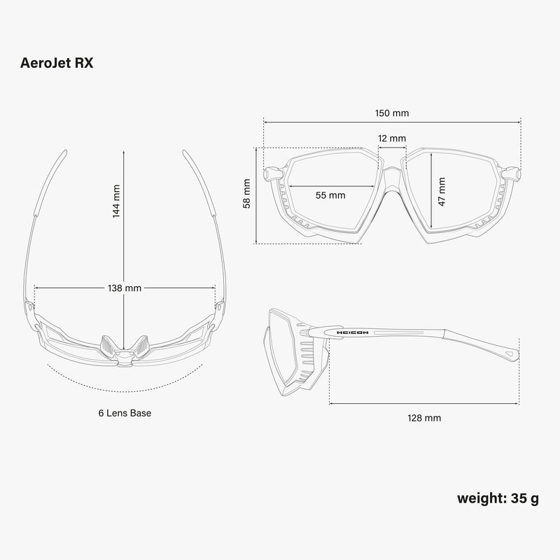 Scicon Aerojet Occhiale da vista per Ciclismo Bianco Spedizione Gratuita