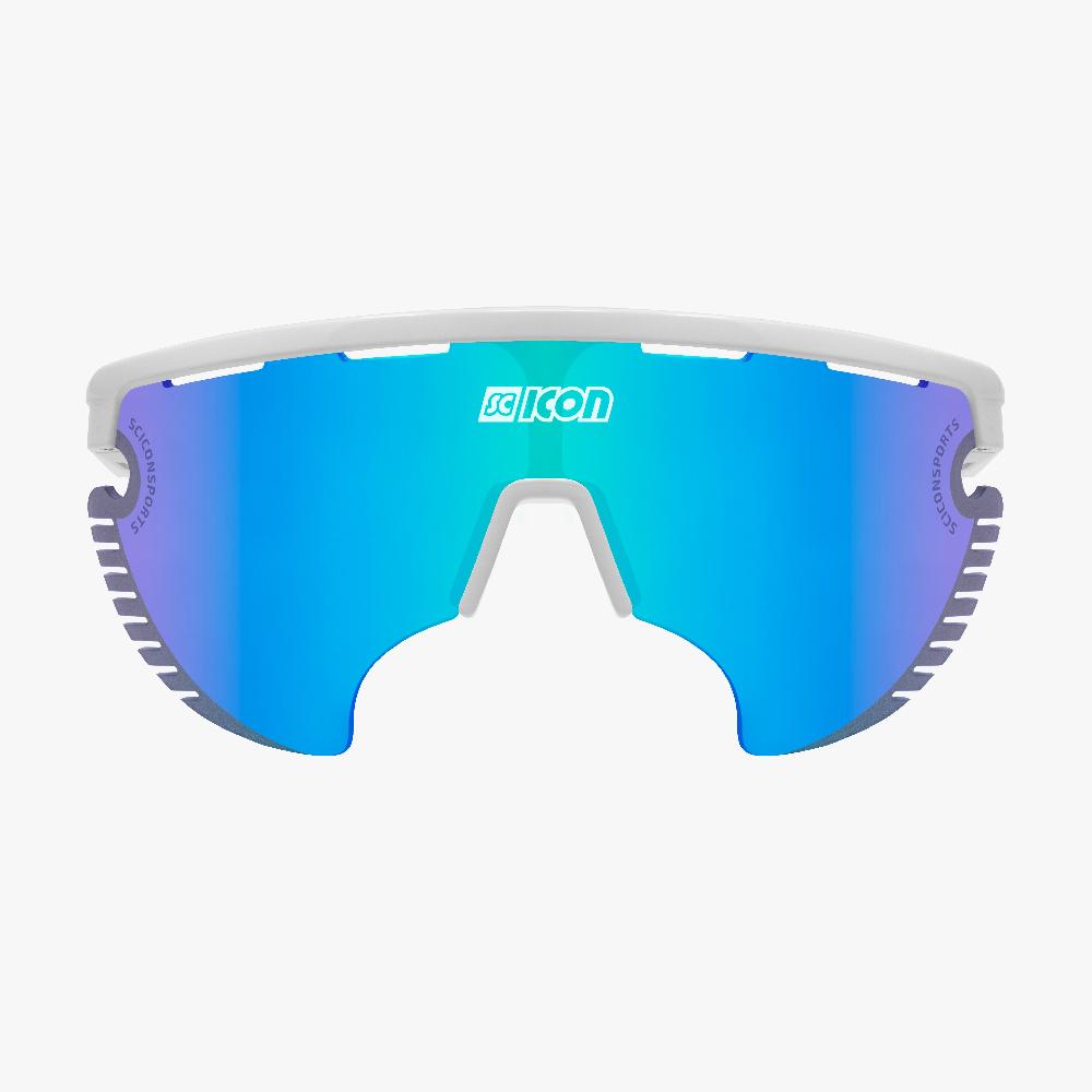 Scicon Occhiali Sportivi Aerowing Lamon Montatura Bianca/Lente Blu Presa